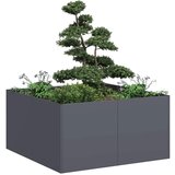 Maison Chic Cvetlični Lonec - Cvetlično korito Antracit 80x80x40 cm Hladno valjano jeklo, (21790171) | Shoptok.si