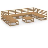  Vrtna sedežna garnitura 10-delna trdna borovina, (20968882) | Shoptok.si