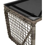 Vanjski stol Siva i crna 80 x 40 x 40 cm PE Rattan i Staklo - Sivi | shoptok.hr