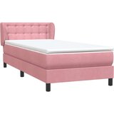Box Spring krevet s madracem ružičasti 90x210 cm samt | shoptok.hr