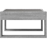 vidaXL Klubska mizica z neskončnimi LED siva sonoma 50x53x30 cm | Shoptok.si
