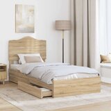  Okvir za krevet s ladicama Sonoma hrast 90 x 190 cm | shoptok.hr