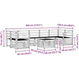 Set vanjskih sofa 8 kom. Bijela Čvrsto drvo akacije | shoptok.hr