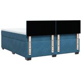 vidaXL Box spring postelja z vzmetnico modra 180x200 cm žamet | Shoptok.si