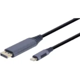 adapter kabl Type-C to DisplayPort, space grey, 1.8 m, 4K 60 Hz, GEMBIRD CC-USB3C-DPF-01-6