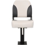  Sjedala za brod s postoljem 2 kom okretna za 360° Bijela i crna | Shoptok.si