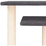  Mačji praskalnik s ploščadjo temno siv 62,5 cm, (20796879) | Shoptok.si