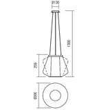  Redo 01-1139 - Visilica na sajli FUSION 1xE27/42W/230V, prečnik 30 cm, sjajni hrom / zadimljeno staklo | Eponuda.com
