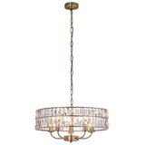  Endon 106244 - Luster na lancu CLIFTON 5xE14/6W/230V prečnik 50,5 cm mesing/prozirno | Eponuda.com