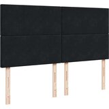 vidaXL Otomanski okvir kreveta s madracima crni 200x200cm baršunasti | shoptok.hr