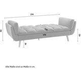 Bessagi Home Zofa S Posteljno Funkcijo Cora, Modra, Žamet | Shoptok.si