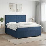  Boxspring krevet s madracem Plava 200 x 200 cm Tkanina | shoptok.hr