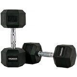 THUNDER Heksagonalna utež ® 15 kg – gumirana, proti zdrsu, za domači in profesionalni trening, (5000090229) | Shoptok.si