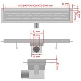  Linearni Odvod za Tuš od Nehrđajućeg Čelika 630 x 140 mm | shoptok.hr