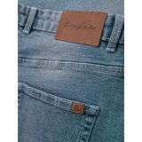 Ombre Men's denim shorts with rolled up leg - light blue | shoptok.hr