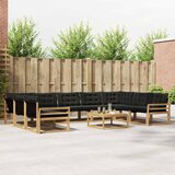  Set vanjskih sofa 10 kom. Bijela i crna | shoptok.hr