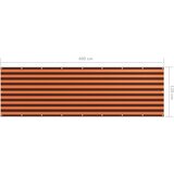 Balkonski zastor narančasto-smeđi 120x400 cm od tkanine Oxford | shoptok.hr