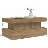  Stolić za kavu s LED svjetlima boja hrasta artisan 90x50x40 cm | shoptok.hr