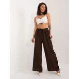Fashion Hunters Dark brown Swedish trousers with a hint of viscose