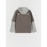 Reserved - Predimenzionirana majica dugih rukava s printom - tamnosivo | shoptok.hr