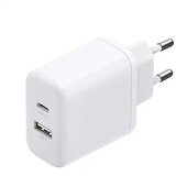 Ugreen X227 20W GaN Zidni Punjač 1x USB-A + 1x USB-C – Beli Cene