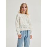 Reserved - Rupičasti džemper - krem | shoptok.hr