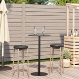  Vrtni stol okrugli crni Ø 60 x 105 cm čelični | shoptok.hr