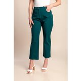 Fenzy Plus Size 7/8 Bombažne Hlače, Zelene | Shoptok.si