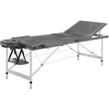 MASAŽNI STOL s 3 zone i aluminijskim okvirom antracit 186x68 cm | Eponuda.ba