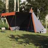 vidaXL Obiteljski šator tipi 6 osoba sivo-narančasti vodootporni Cijene