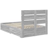 vidaXL Konstrukcija postelje Siva Sonoma 120 x 190 cm Konstruiran les, (5000113627) | Shoptok.si