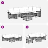  Zunanja garnitura za sedenje 7 pcs Naravna in krem bela, (5000270281) | Shoptok.si