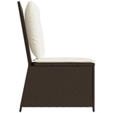  Nagibna vrtna sofa s jastucima smeđa od poliratana | Eponuda.com