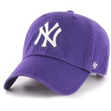 47 Brand Bombažna kapa s šiltom MLB New York Yankees vijolična barva | Shoptok.si