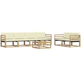  Set vanjskih sofa 7 pcs Bijela i krem 79 x 79 x 37 cm | shoptok.hr