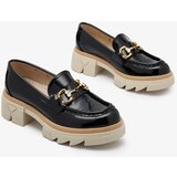 Resti Lacquered black women's moccasins with crystals Inriw - Footwear | ePonuda.com