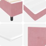 Box Spring Krevet s Madracem Ružičasta 180x200 cm Baršun | shoptok.hr