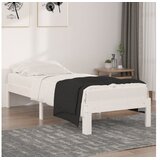  Okvir za krevet bijeli masivno drvo 75x190cm 2FT6 jednokrevetni | shoptok.hr