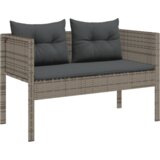 vidaXL vanjski set sofe Siva i tamnosiva Ratan, kaljeno staklo Srednji | shoptok.hr