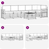  Set vanjskih sofa 7 kom. Prirodna i krem Poliester | shoptok.hr