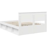  Konstrukcija postelje Bela 140 x 200 cm Masivno borovo les, (5000103274) | Shoptok.si