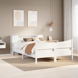  Okvir kreveta bez madraca bijeli 150x200 cm od masivne borovine | shoptok.hr