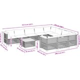  11-dijelni set vrtnih sofa od poliratana s jastucima sivi | shoptok.hr