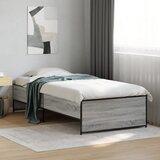 Maison Chic Posteljni okvir - Enojna postelja - Postelja za odrasle siva sonoma 90x190 cm inženirski les in kovina-J9089, (21766928) | Shoptok.si