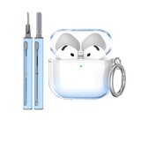 INF Zaščitni TPU ovitek, združljiv z Apple AirPods 4, s čistilnim peresom in obeskom za ključe Blue, (5000072305) | Shoptok.si