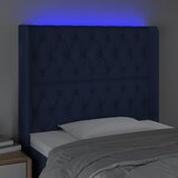  LED uzglavlje plavo 93 x 16 x 118/128 cm od tkanine | shoptok.hr