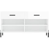  Klupa za cipele sjajna bijela 102x35x55 cm konstruirano drvo | shoptok.hr