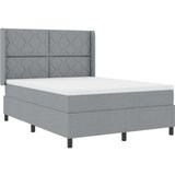 vidaXL Box Spring postelja z vzmetnico, svetlo siva, 140x190 cm, tkanina, (22050824) | Shoptok.si