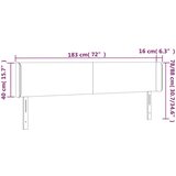  LED posteljno vzglavje temno modro 183x16x78/88 cm žamet | Shoptok.si