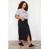 Trendyol Curve Black Denim Plus Size Skirt | Eponuda.ba